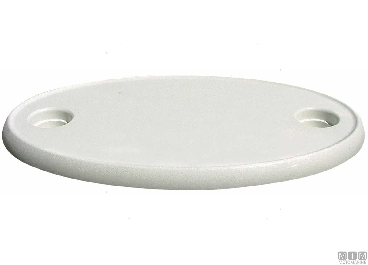 Oval table top 45x75 cm, white ABS - original photo Motomarine Srl