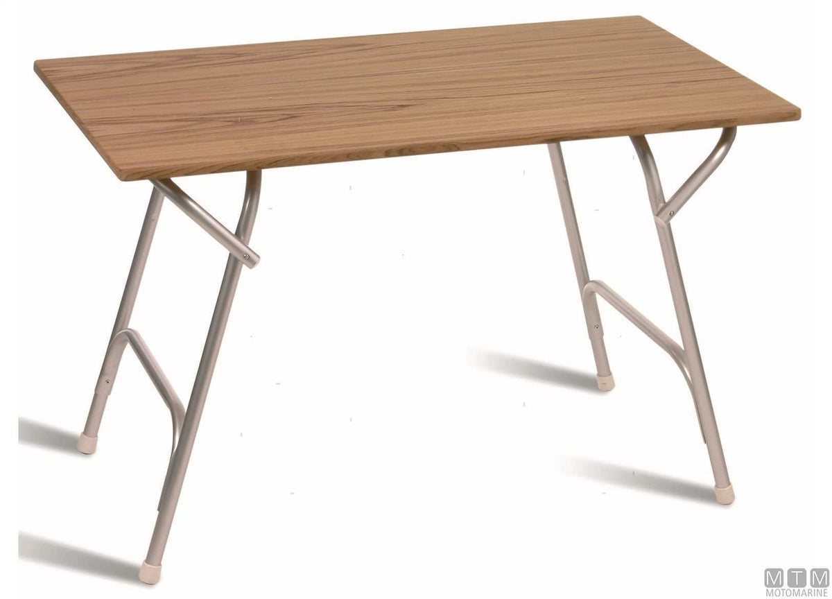 Forma M600T table 120x75 cm H56/73 cm in teak/aluminium - original photo Motomarine Srl