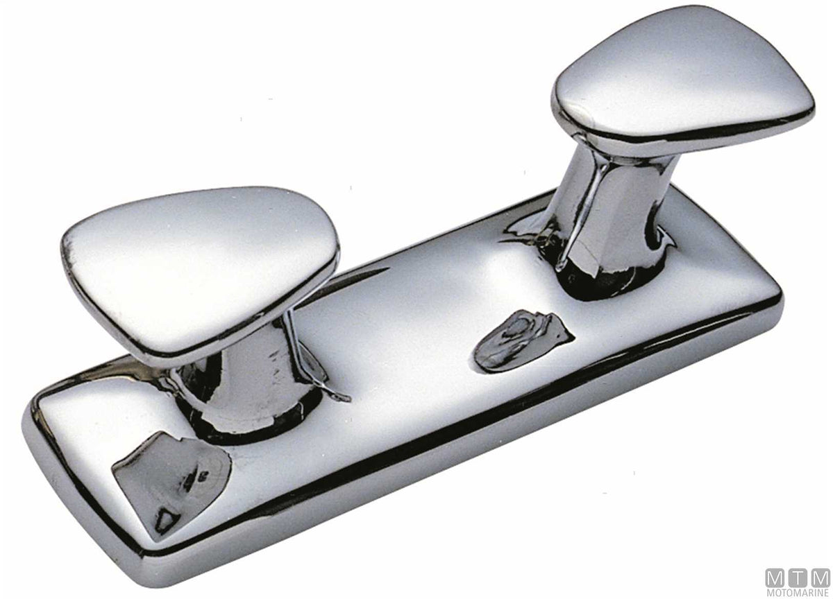 2-horn cleat New 160 mm in chromed brass - original photo Motomarine Srl