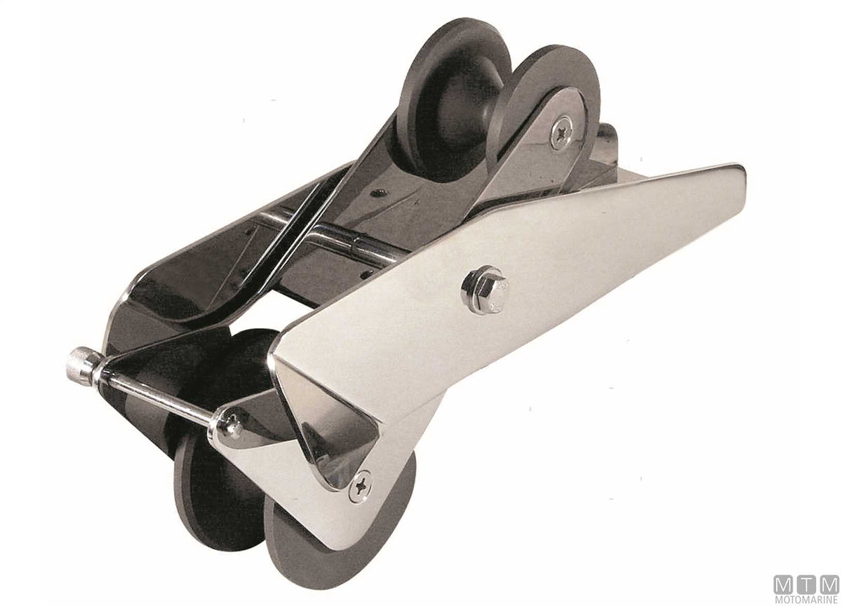 Aster tilting chain bow roller 330 mm, stainless steel 316 - original photo Motomarine Srl