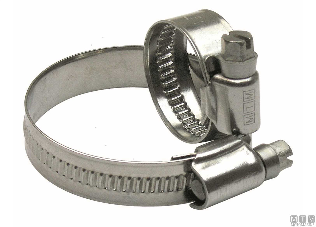 DIN12 hose clamp 120-140 mm stainless steel - original photo Motomarine Srl