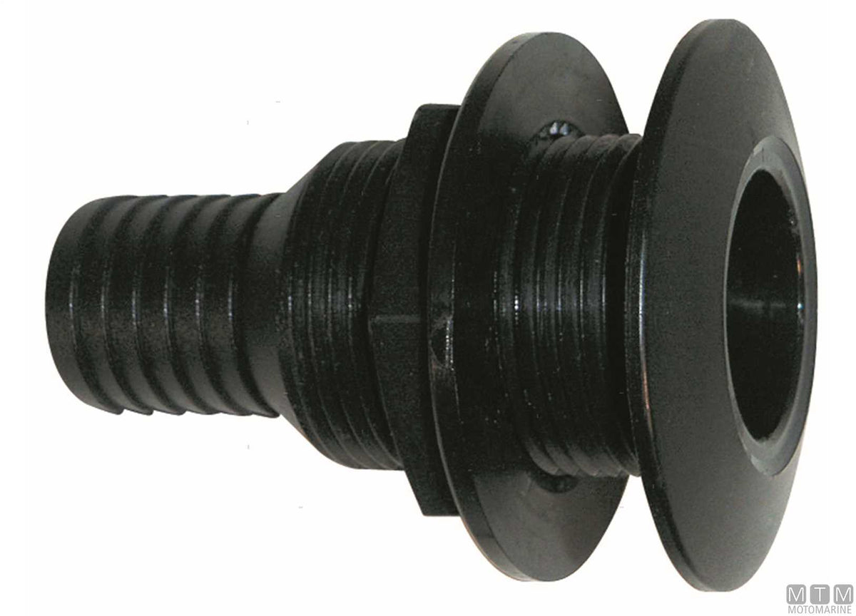 Black scupper Ø25 mm plastic - original photo Motomarine Srl
