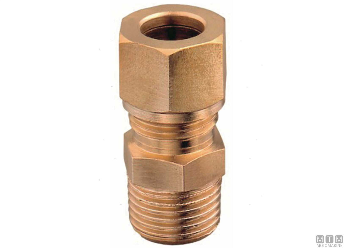 Brass compression fitting 12x3/8" - original photo Motomarine Srl
