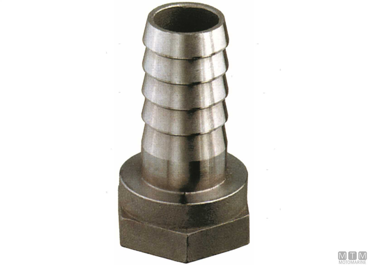 Hose tail female 1"x30 mm stainless steel 316 - original photo Motomarine Srl