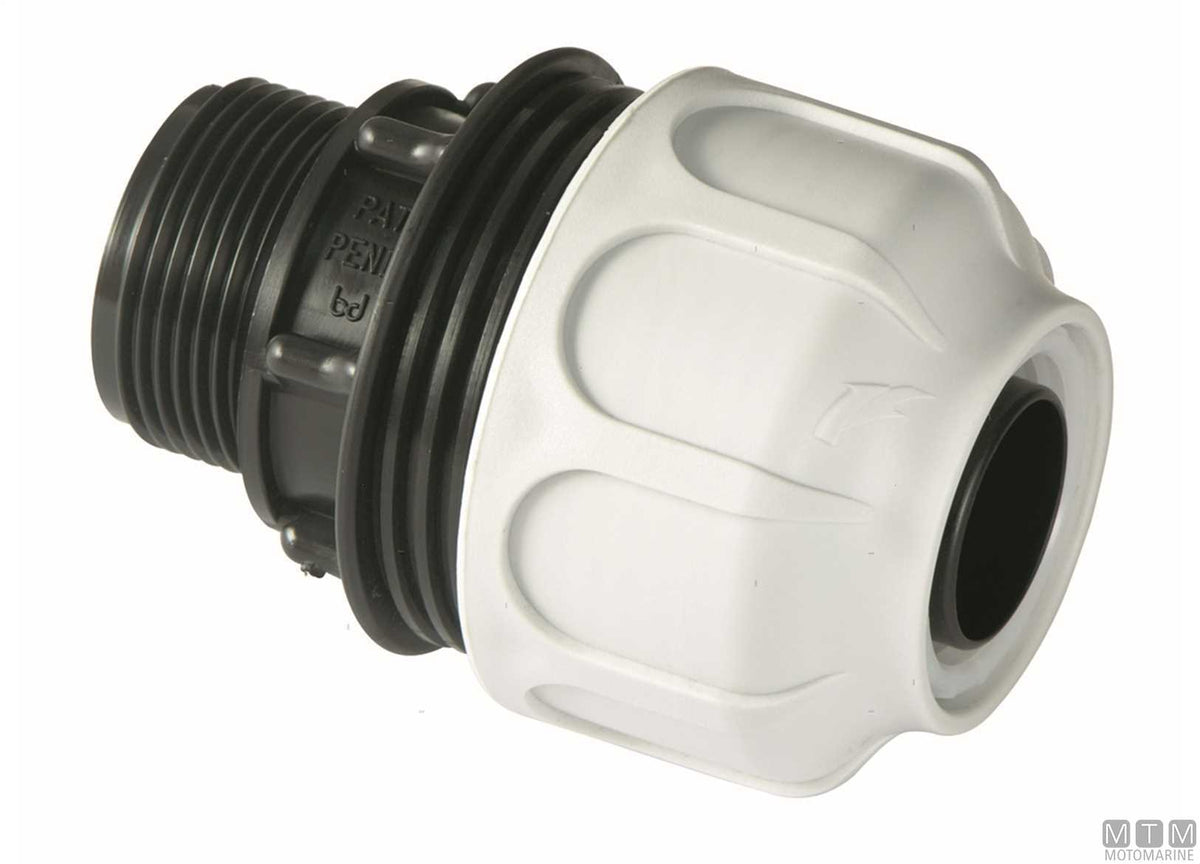 BD Fast male fitting 3/4"x25 reinforced polypropylene - original photo Motomarine Srl
