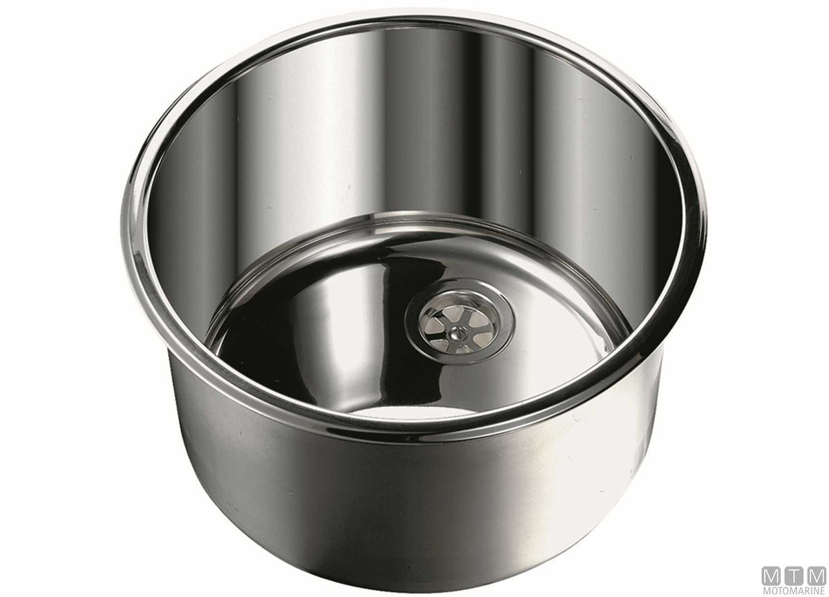 Cylindrical sink 260x285 mm stainless steel 18/8 - original photo Motomarine Srl