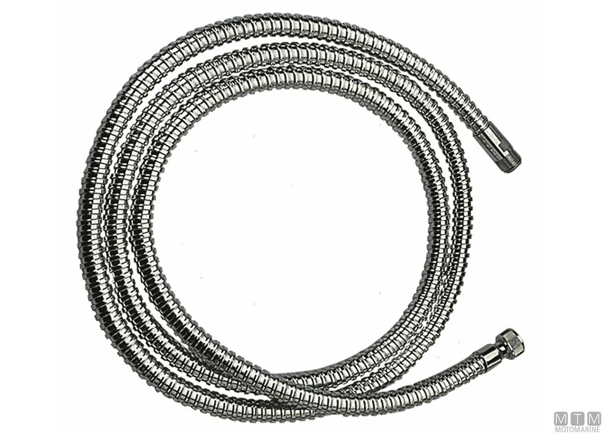 Bath flexible hose 1.5 m chrome - original photo Motomarine Srl
