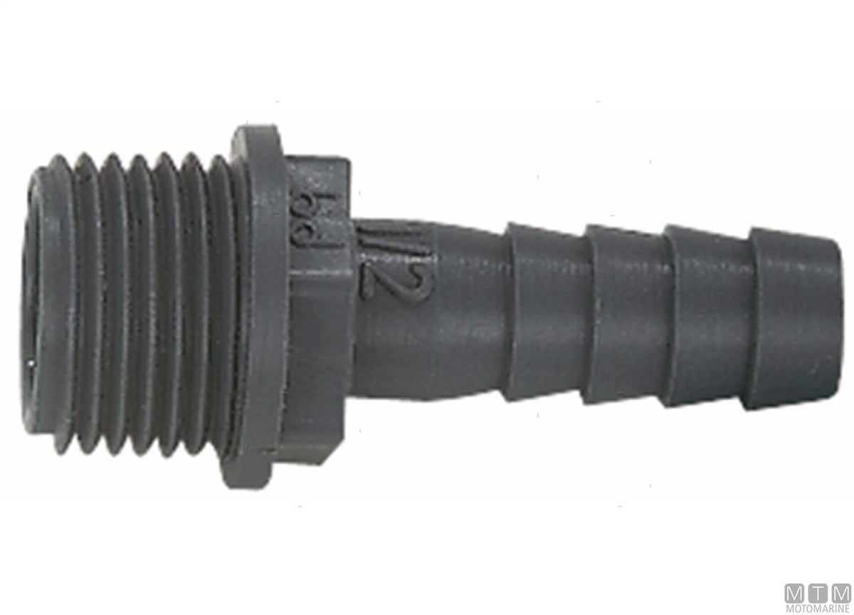 Hose tail M 1/2x12 glass-filled polypropylene - original photo Motomarine Srl