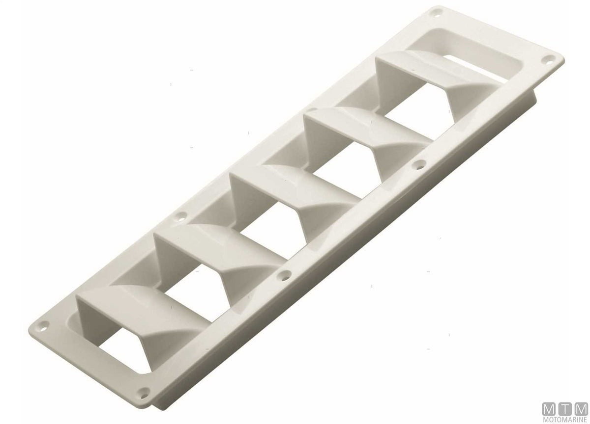 Short air vent 335x120 mm, black plastic - original photo Motomarine Srl