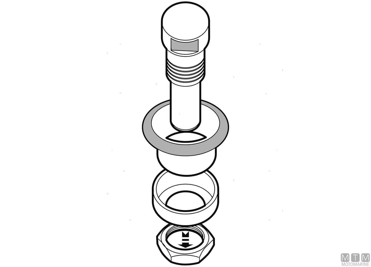 90° curved threaded vent Ø16 mm LH RINA in chrome-plated brass - original photo Motomarine Srl