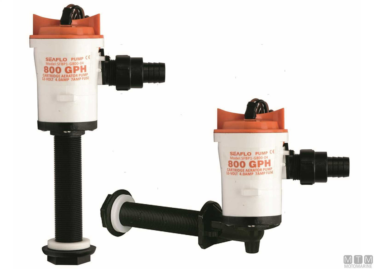 Seaflo elbow aerator 800GPH 12V - original photo Motomarine Srl
