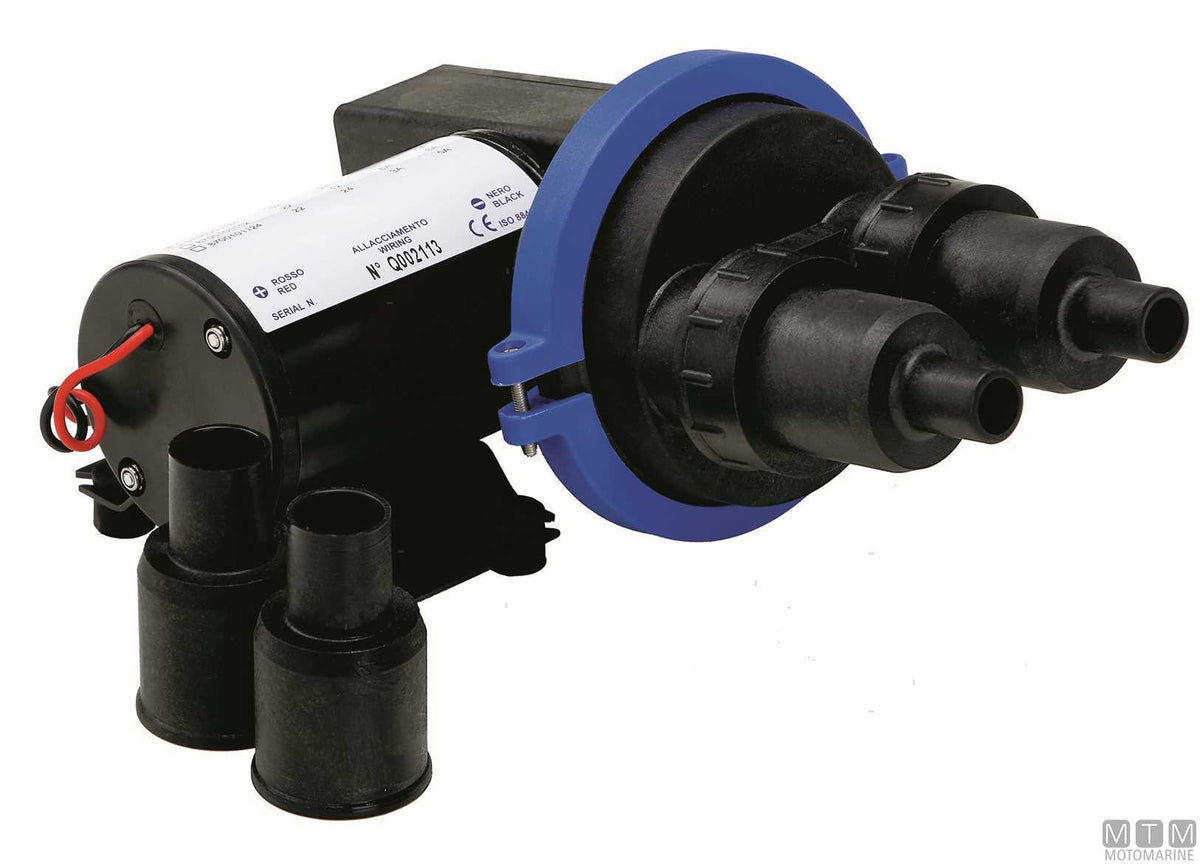 Ocean Grey Drain in-line water pump 22 L 12V - original photo Motomarine Srl