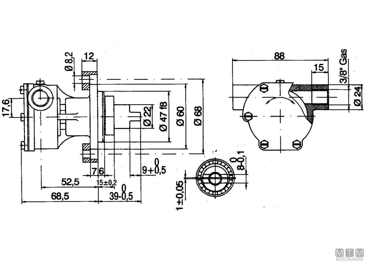 Ancor ST136 cooling pump - original photo Motomarine Srl