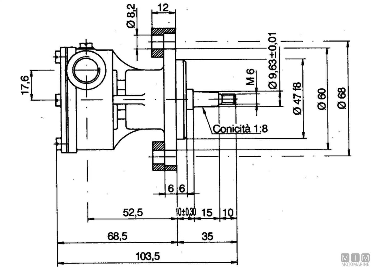 Ancor ST139 cooling pump - original photo Motomarine Srl