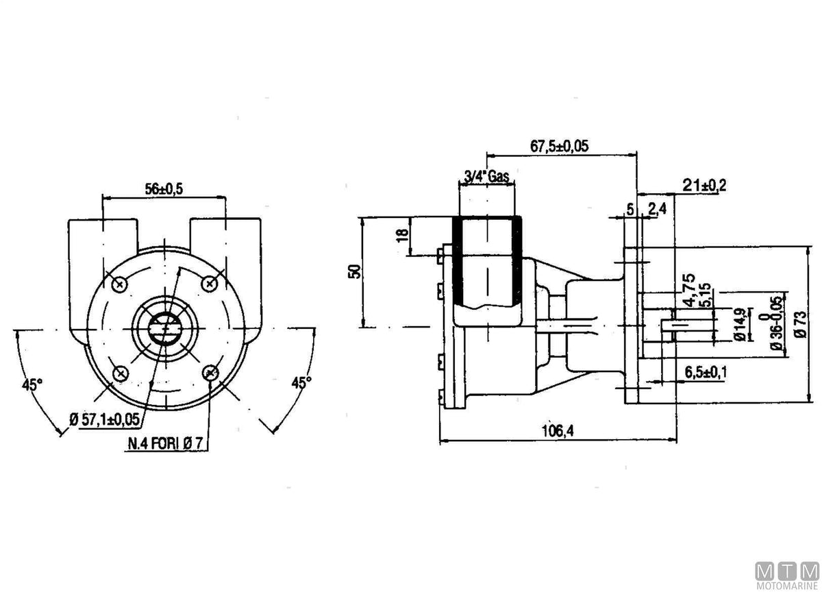 Ancor ST142 cooling pump - original photo Motomarine Srl