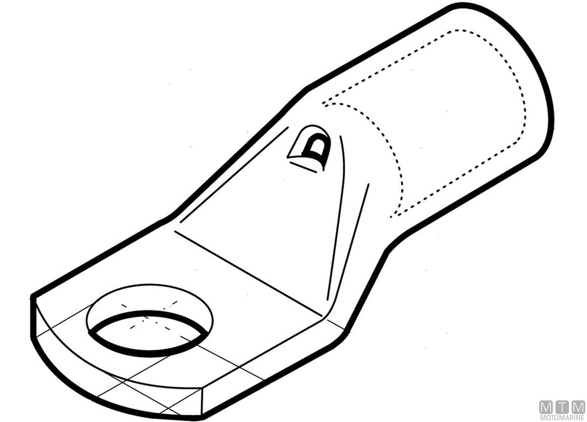 Battery cable lug M8-25 mm² - original photo Motomarine Srl