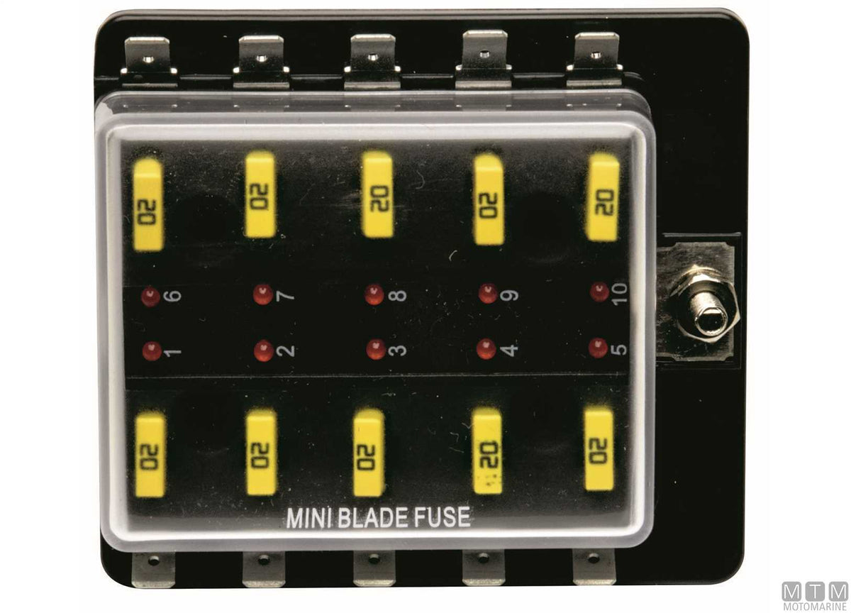 Minival fuse box 10 positions - original photo Motomarine Srl