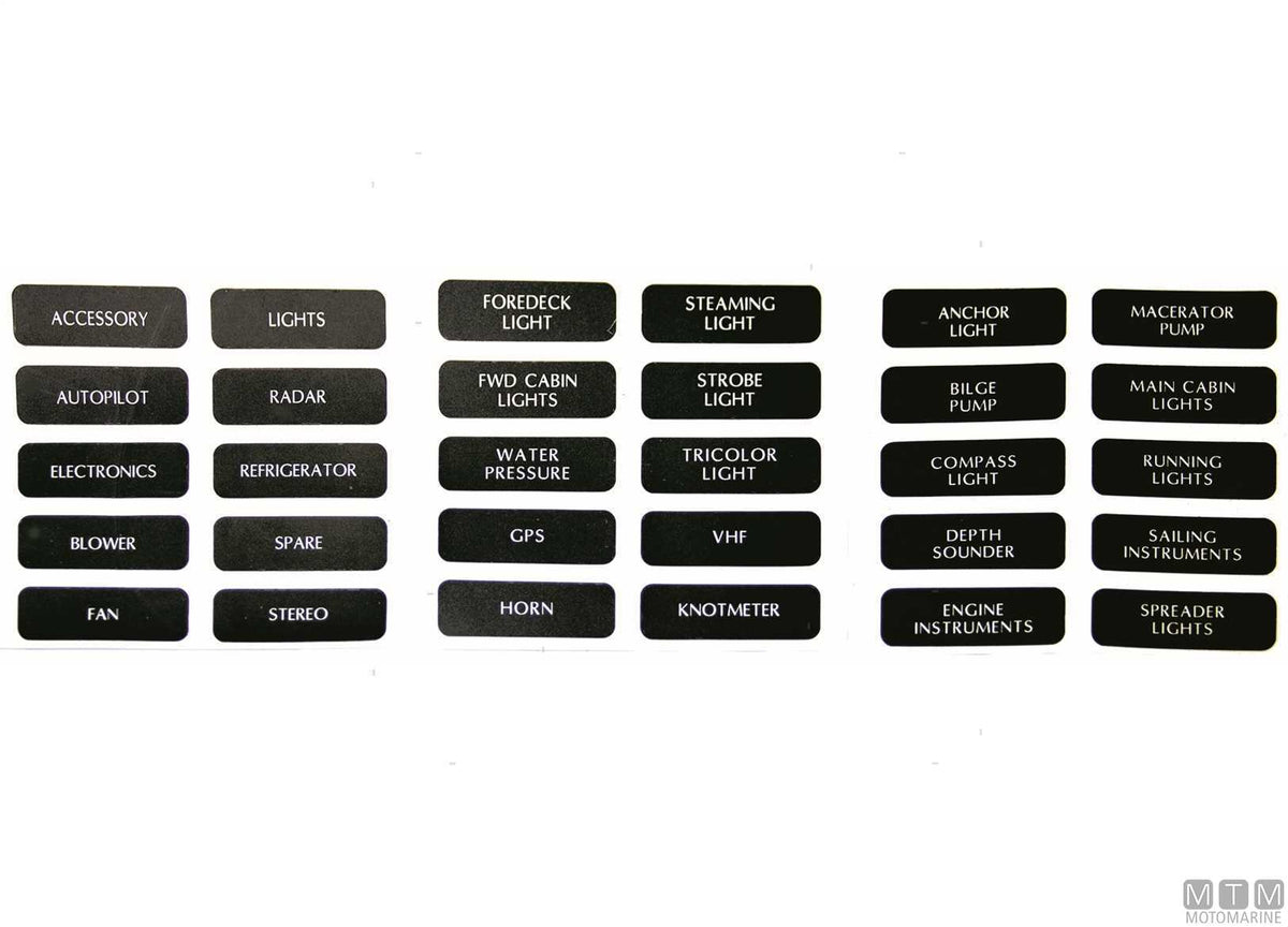 Aluminium panel with 3-position rocker switches 135x95 mm - original photo Motomarine Srl