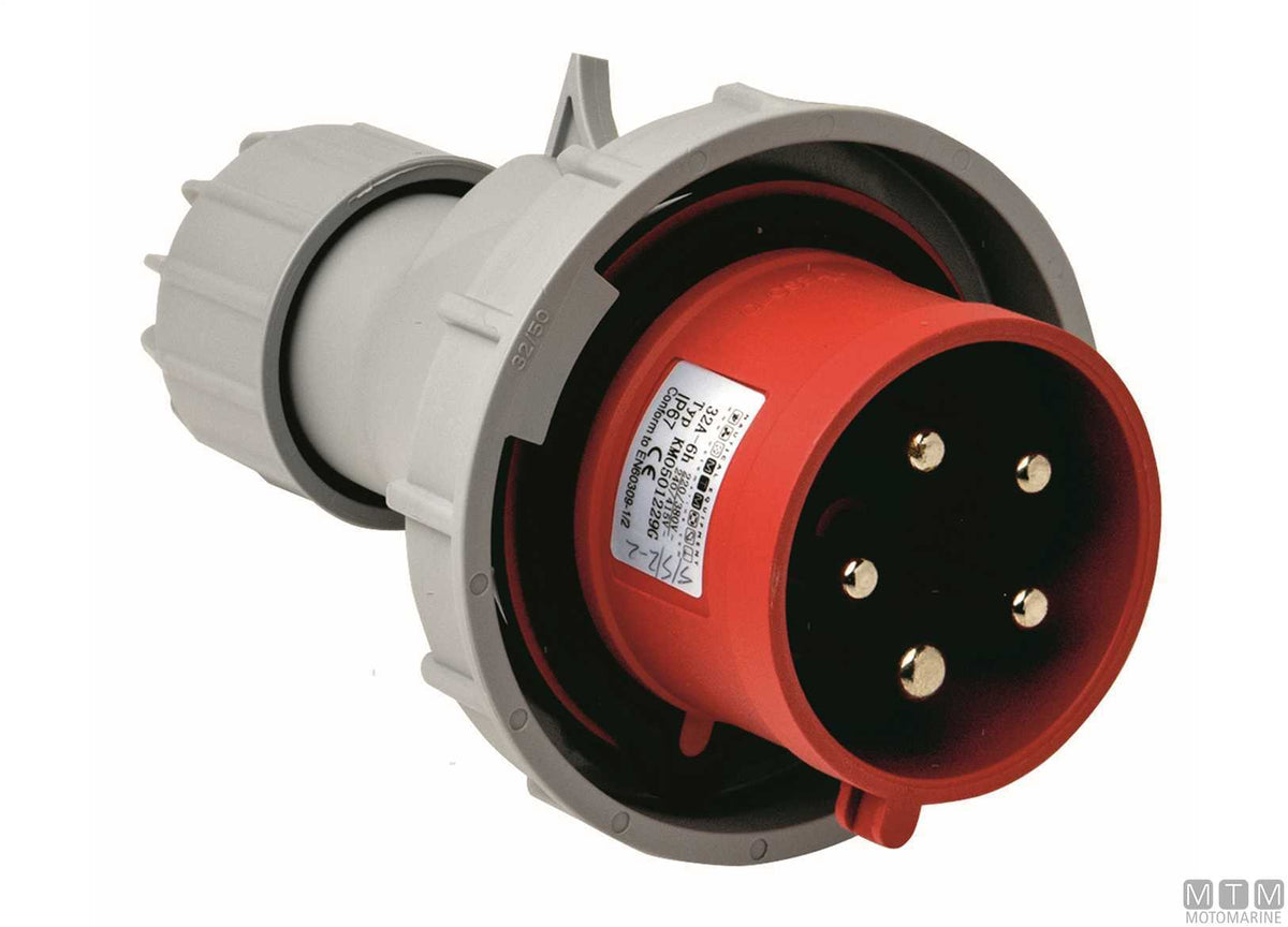 CE wall socket IP67 400V 63A - original photo Motomarine Srl