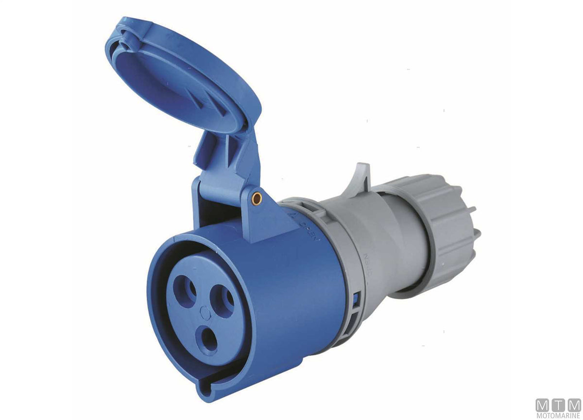 CE socket IP44 230V 32A - original photo Motomarine Srl