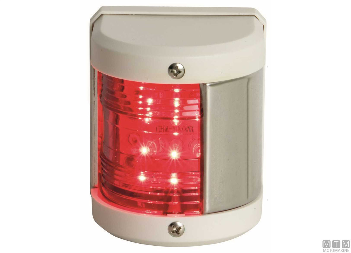 Green LED side navigation light Midi white 65x75 mm - original photo Motomarine Srl