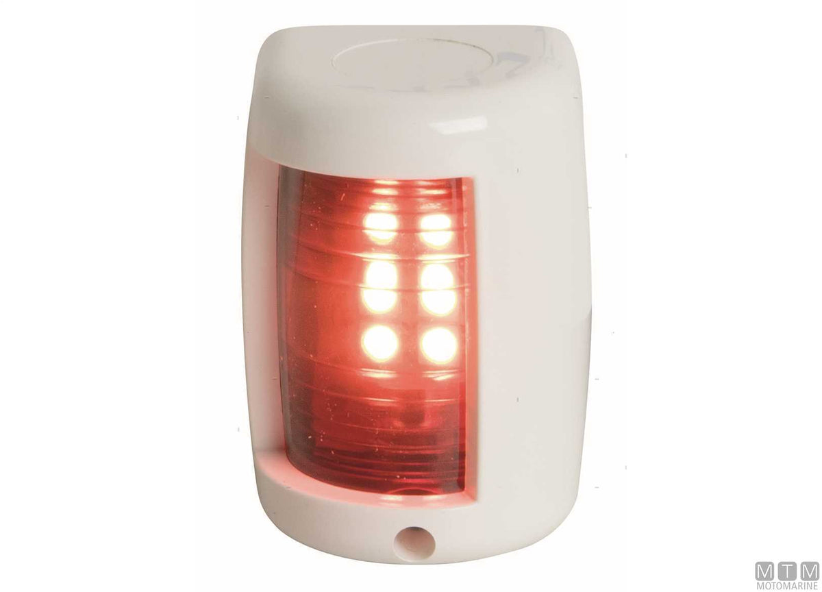 LED navigation sidelight, green, Mini, white, 43x59 mm - original photo Motomarine Srl