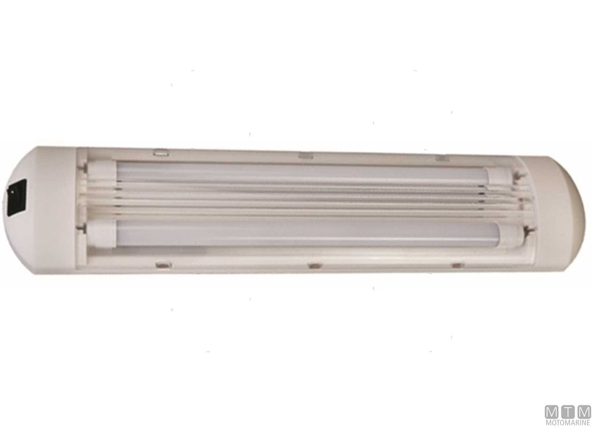 Neon-style LED ceiling light L394x85 mm 10-30V - original photo Motomarine Srl