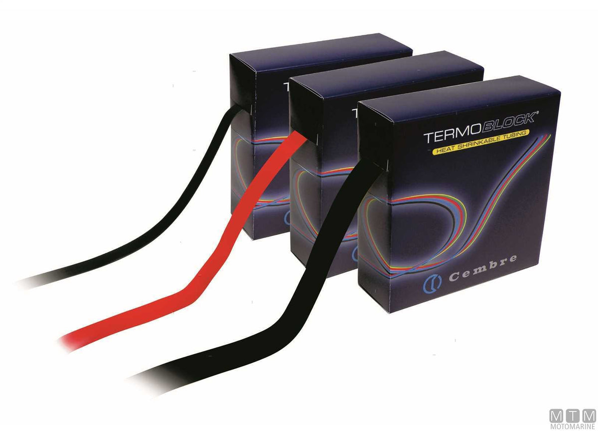 Termoblock black heat-shrink sleeve 4.8-9.5 mm 10 m - original photo Motomarine Srl