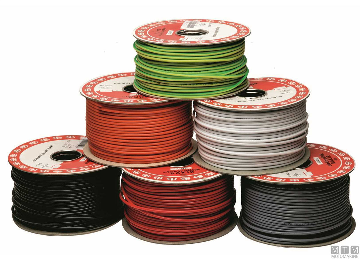 Electrical cable 1x6 mm grey, 50 m - original photo Motomarine Srl