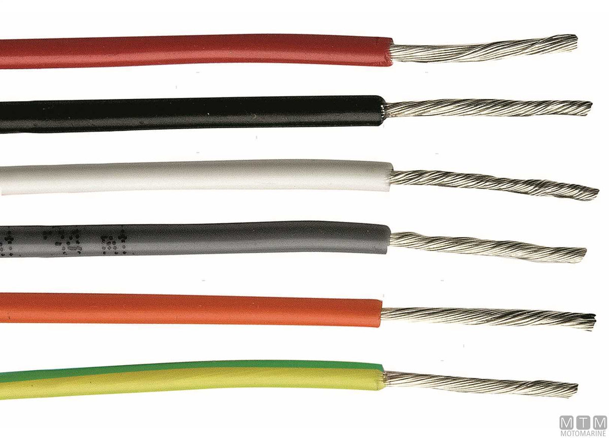 Electrical cable 1x6 mm grey, 50 m - original photo Motomarine Srl