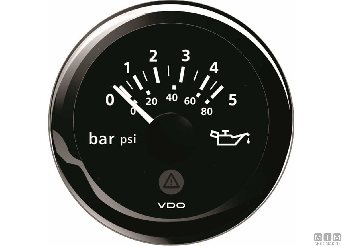 VDO oil pressure gauge 30 bar black - original photo Motomarine Srl