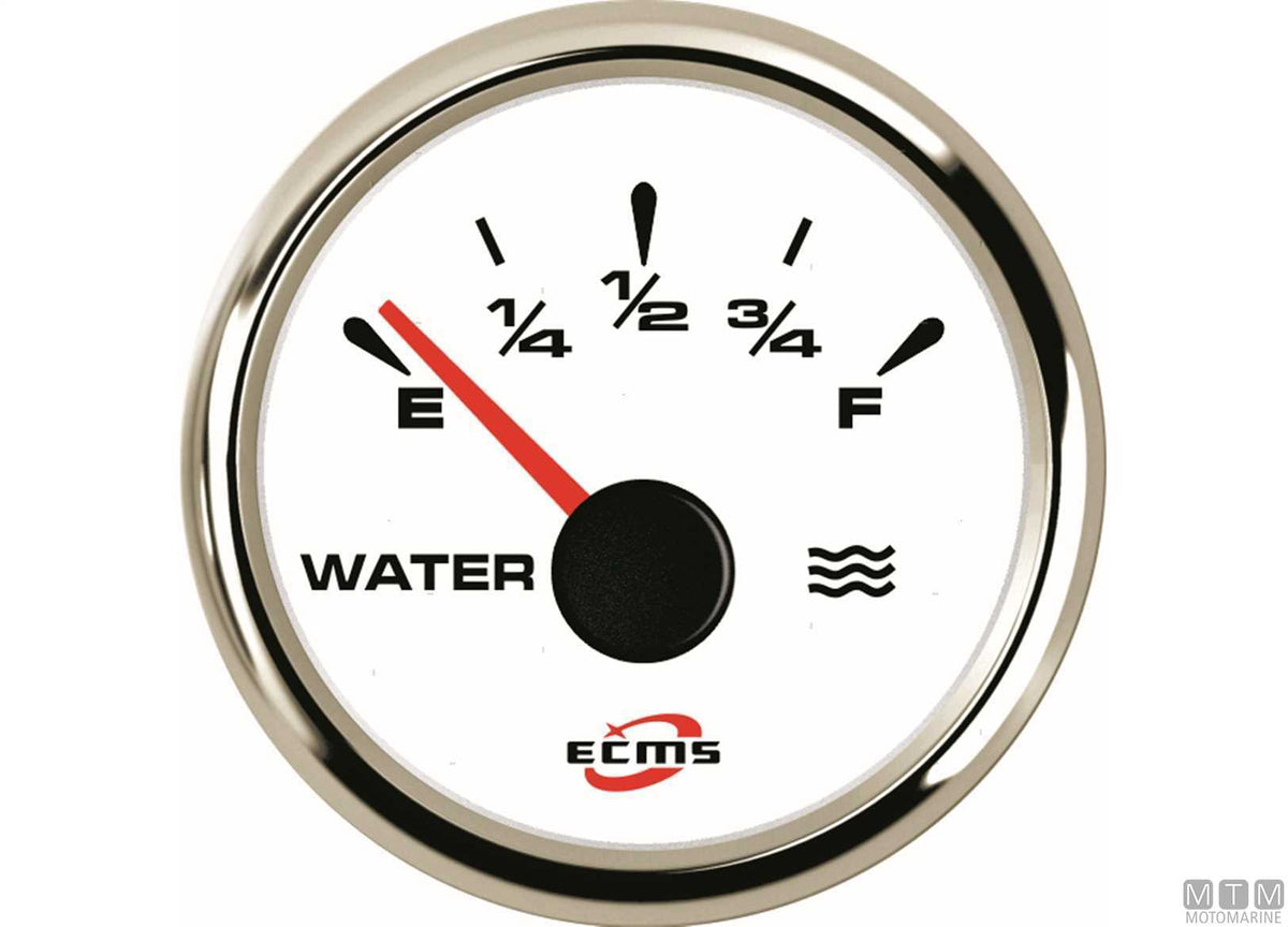 Voltmeter 8-32 V White/Chrome - original photo Motomarine Srl