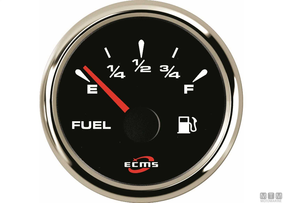 Hour meter Black/Chrome - original photo Motomarine Srl