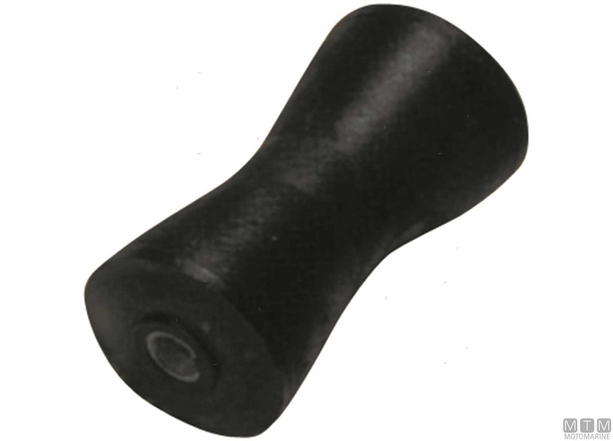 Rubber central roller for trailers 130x80 mm bore Ø15 mm - original photo Motomarine Srl