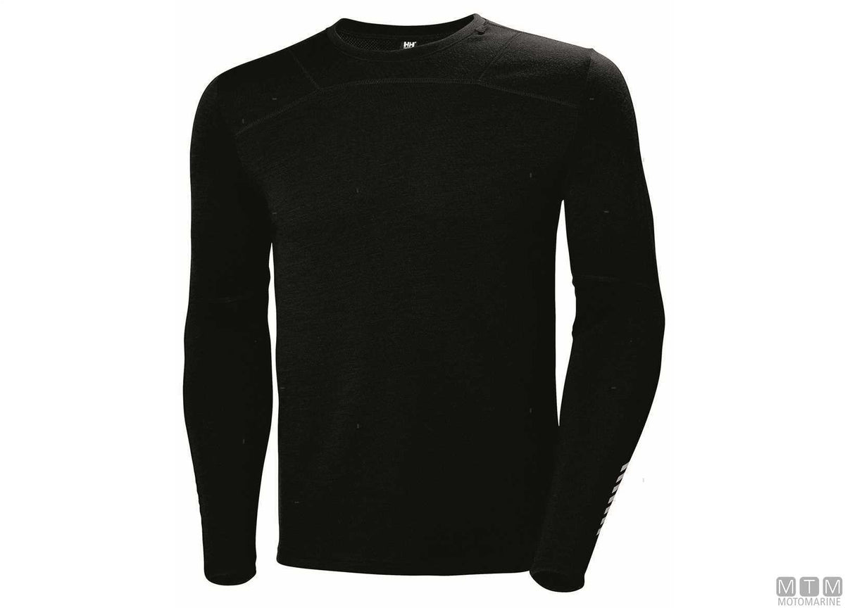 H/H Lifa Merino Crew shirt 990 black M - original photo Motomarine Srl