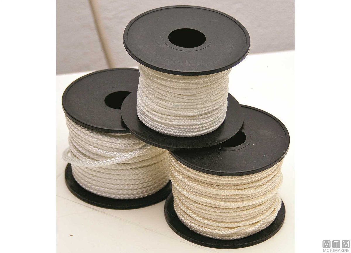 White polyester braided line reel Ø2 mm 30 m - original photo Motomarine Srl