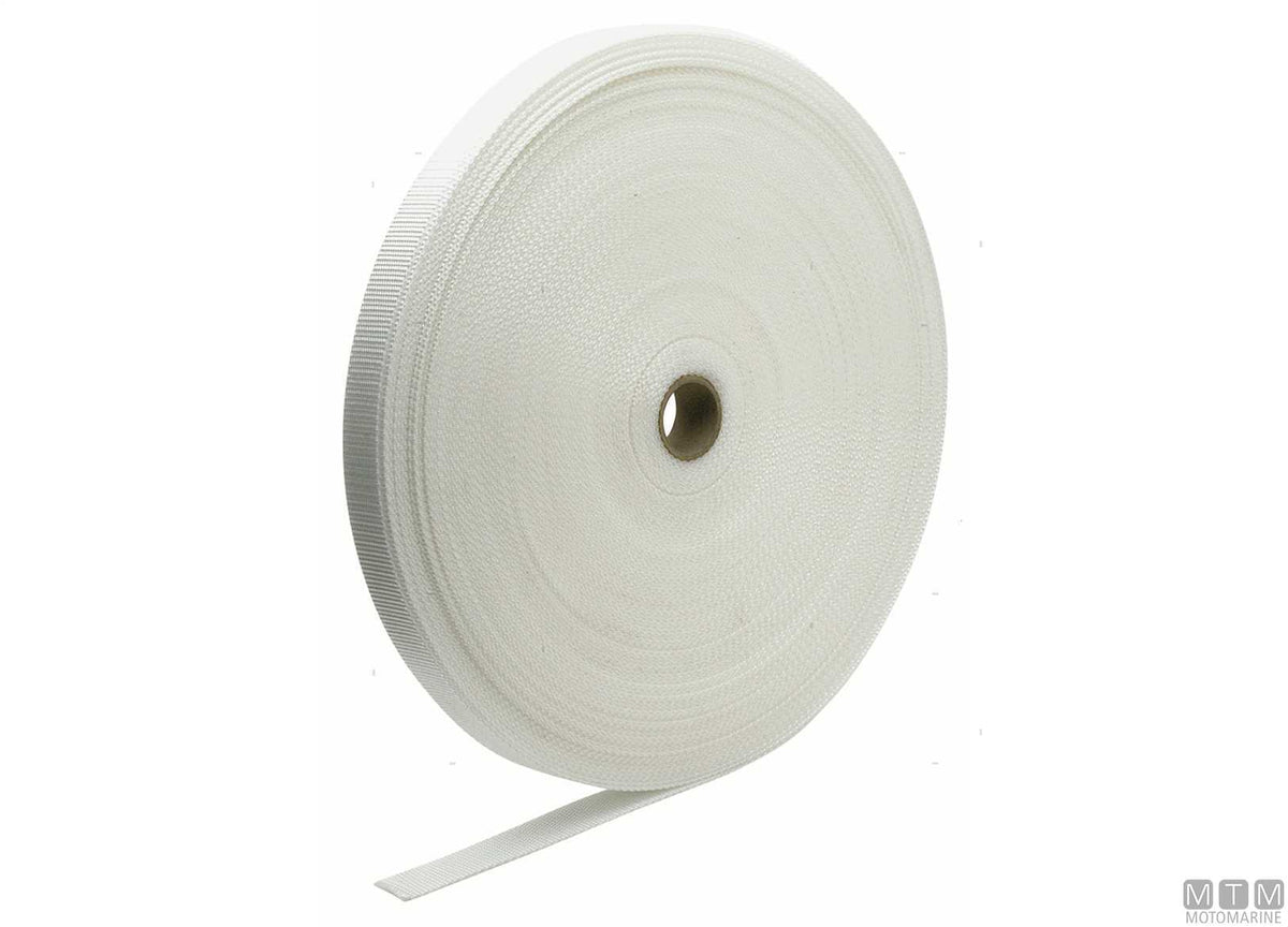 White polypropylene webbing roll, 40 mm, 50 m - original photo Motomarine Srl