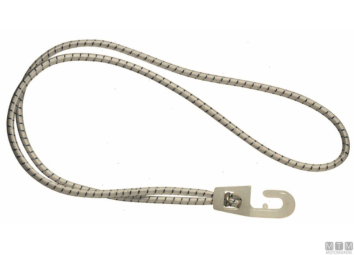 Loop elastic cord with open hook in nylon Ø6 mm 35 cm - original photo Motomarine Srl