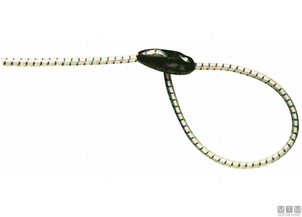 Elastic cord with self-locking hook in nylon Ø5 mm 50 cm - original photo Motomarine Srl