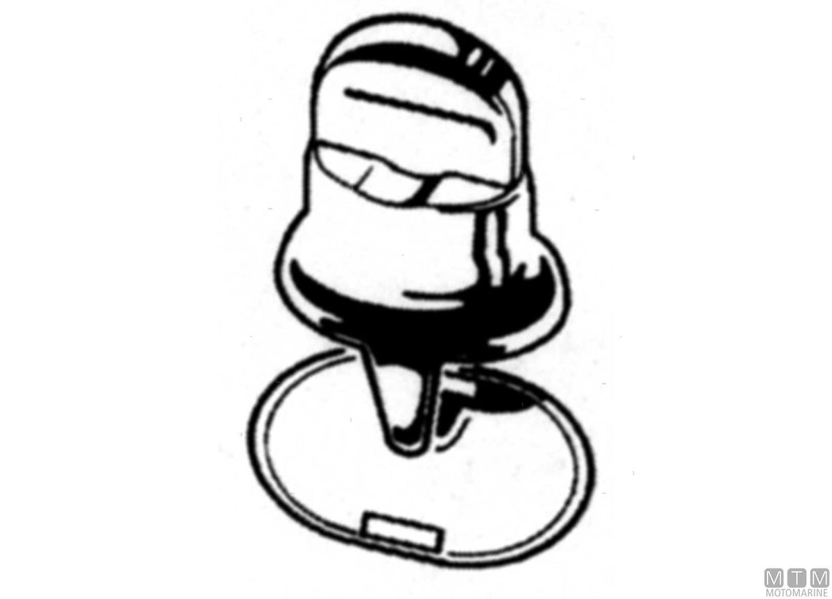 Swivel snap button for fabric in chrome-plated brass - original photo Motomarine Srl