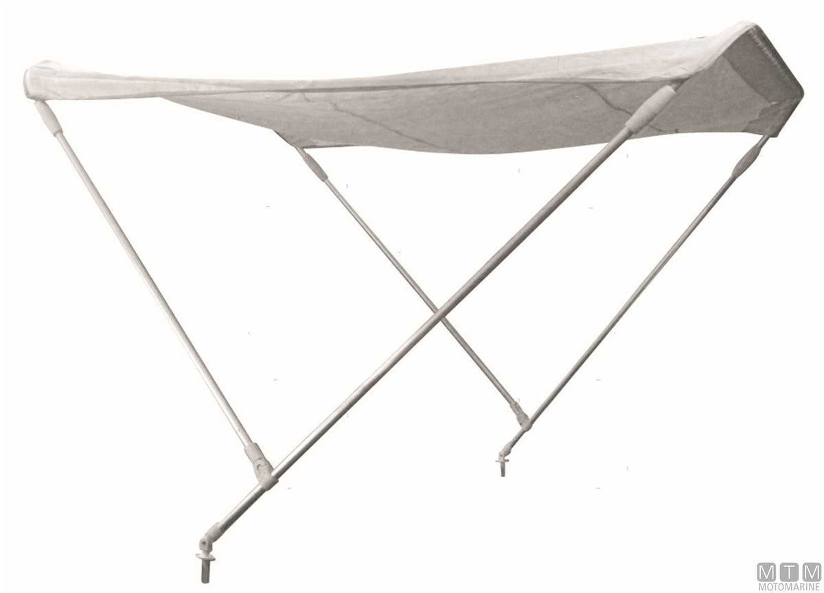 MTM white bimini top, 2 bows, W170 cm H110 cm - original photo Motomarine Srl