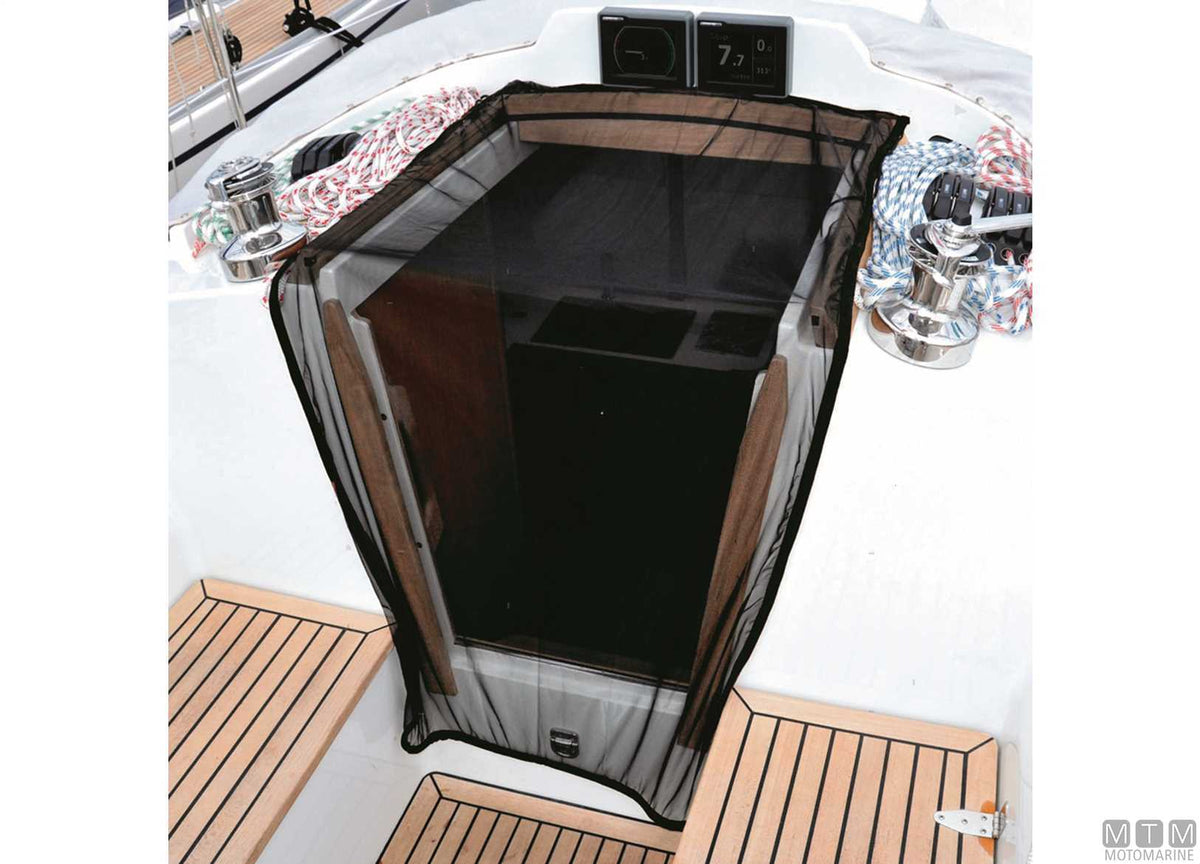 Water Line deck hatch mosquito net - original photo Motomarine Srl