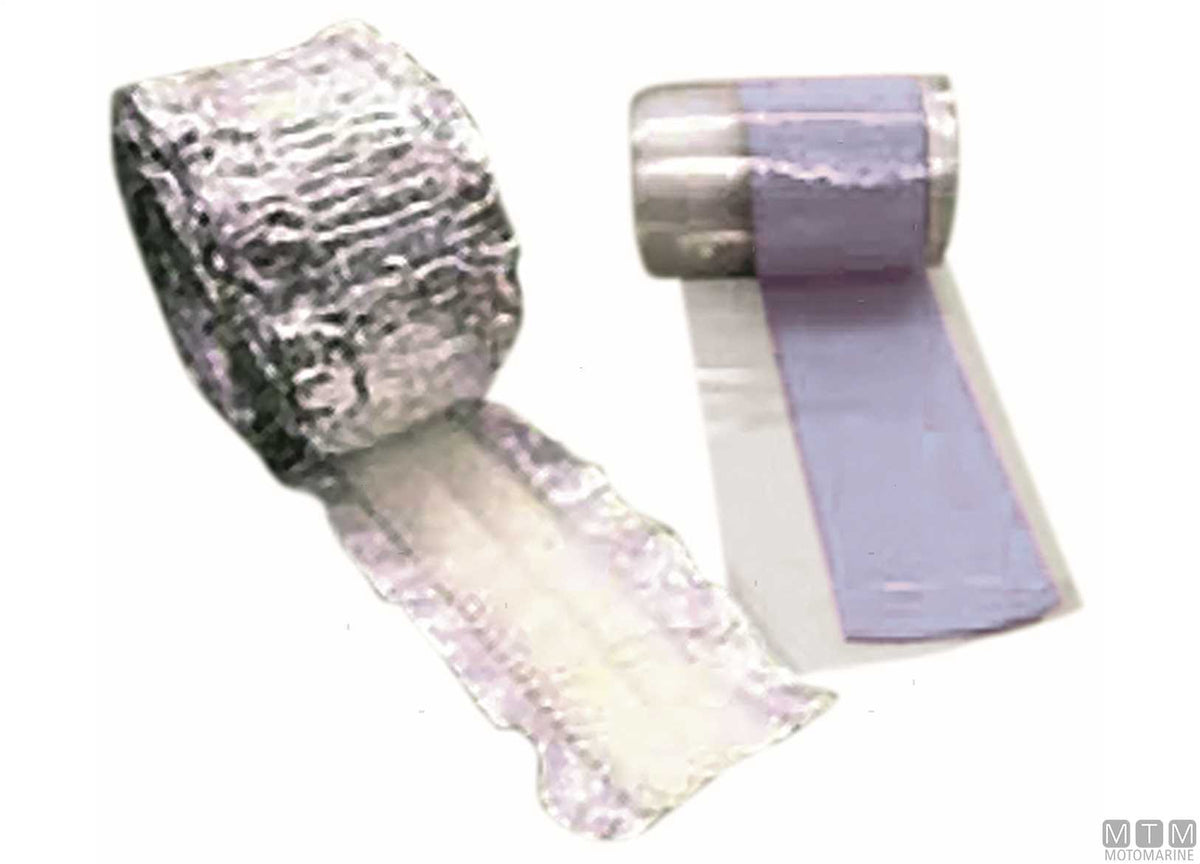 Elastic high-temperature thermal insulation tape H100 mm L5.5 m - original photo Motomarine Srl