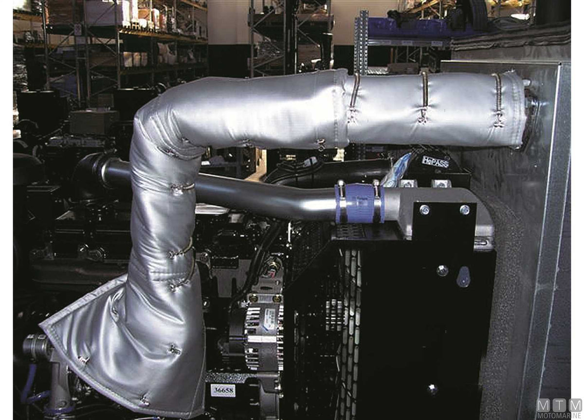 Thermal insulation cover for exhaust pipe Ø220 mm - original photo Motomarine Srl