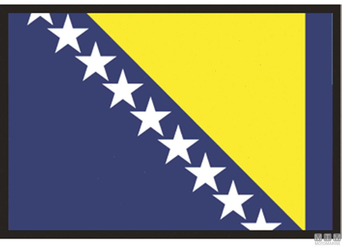 Bosnia and Herzegovina flag 20x30 cm - original photo Motomarine Srl