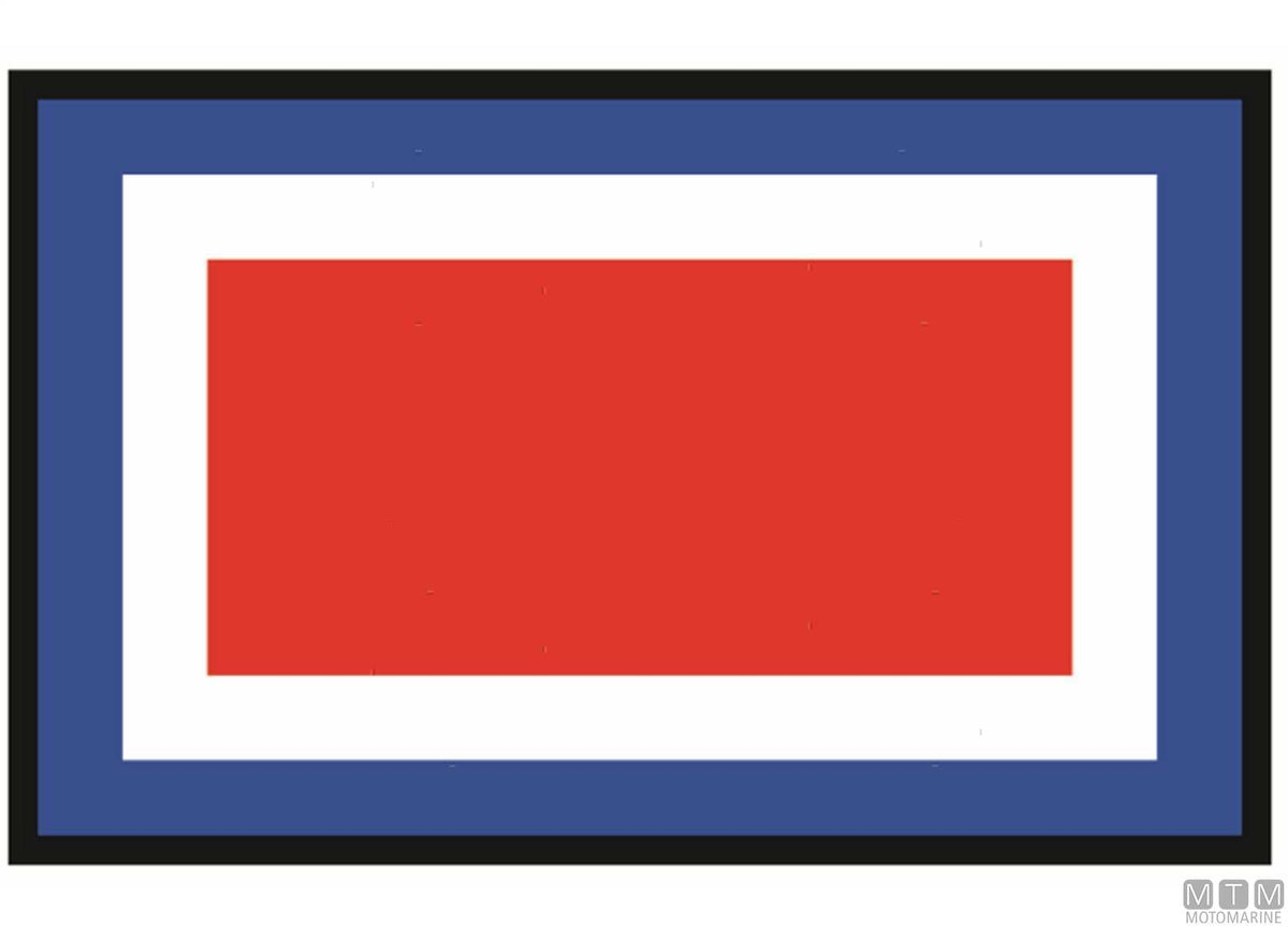 Signal flag W Whiskey 20x30 cm - original photo Motomarine Srl
