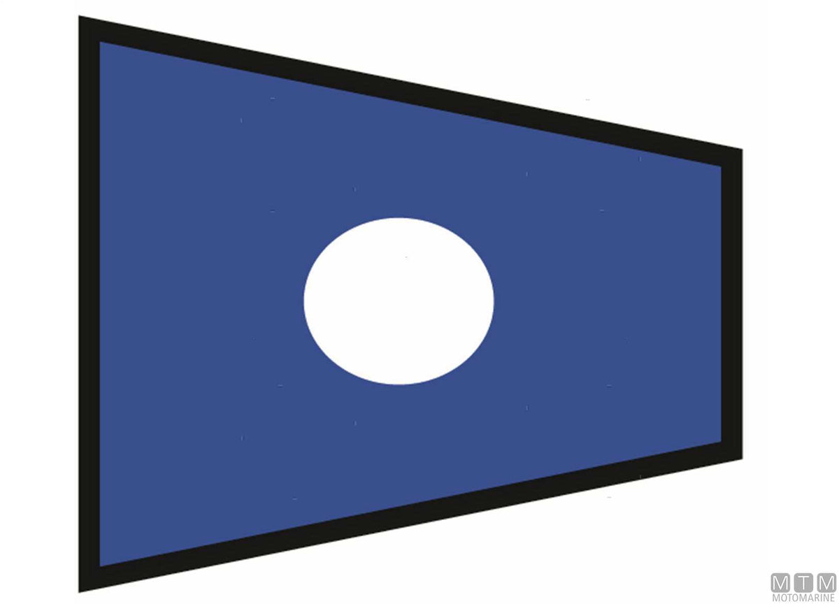 Signal flag 2 40x60 cm - original photo Motomarine Srl