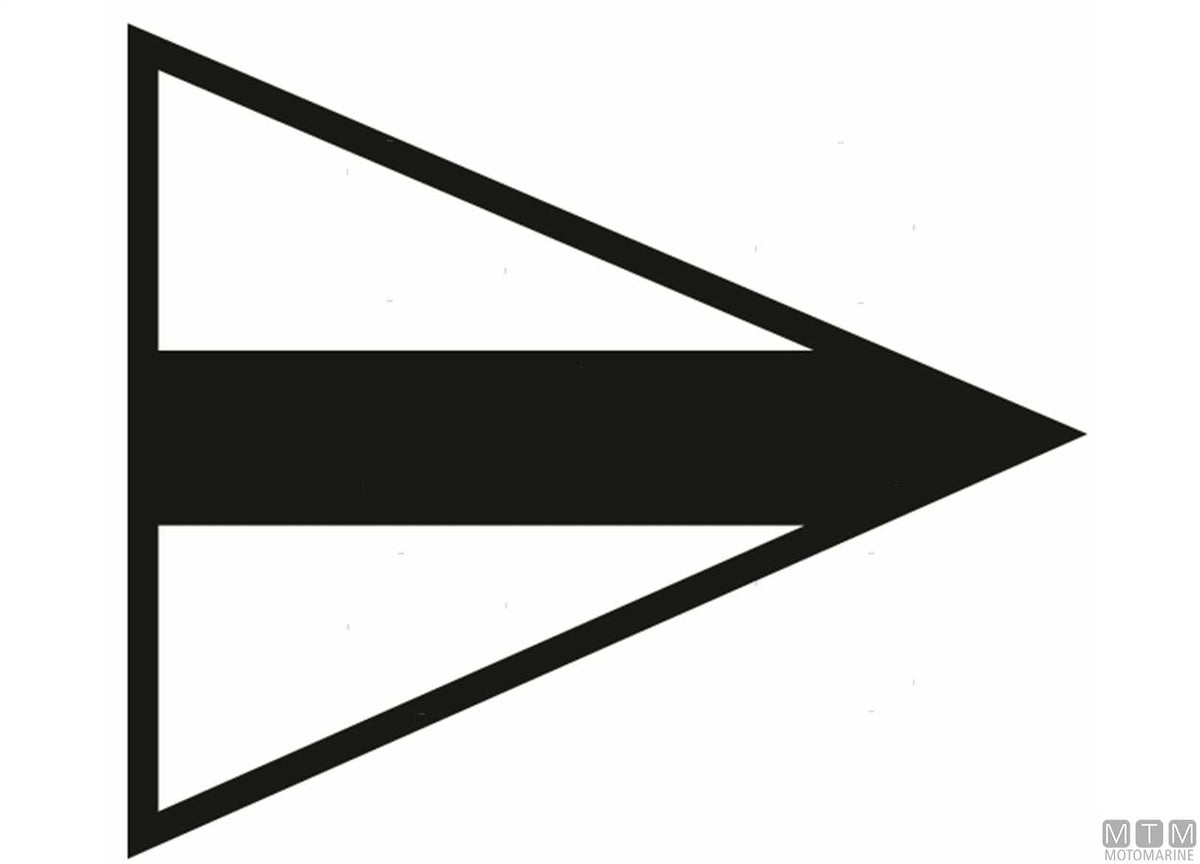 Signal flag substitute 3 40x60 cm - original photo Motomarine Srl