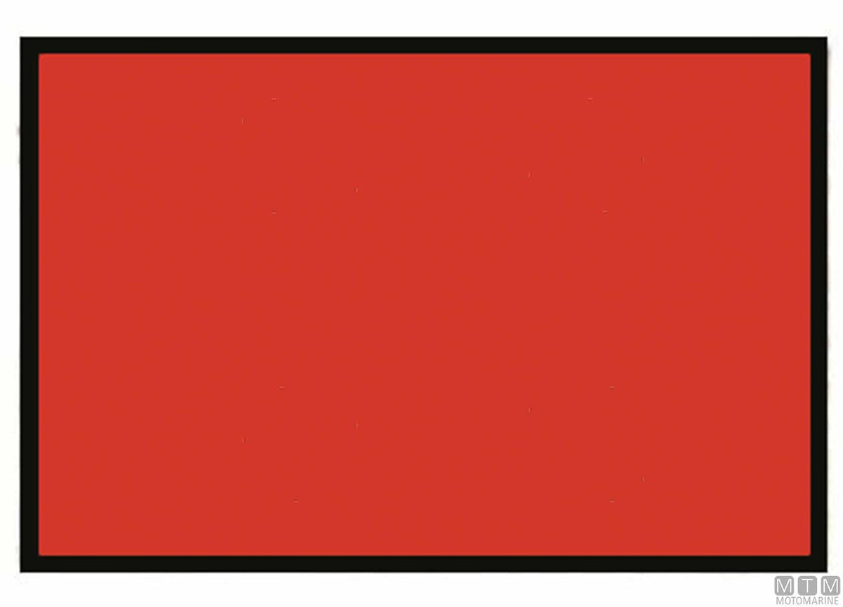 Red signal flag 40x60 cm - original photo Motomarine Srl