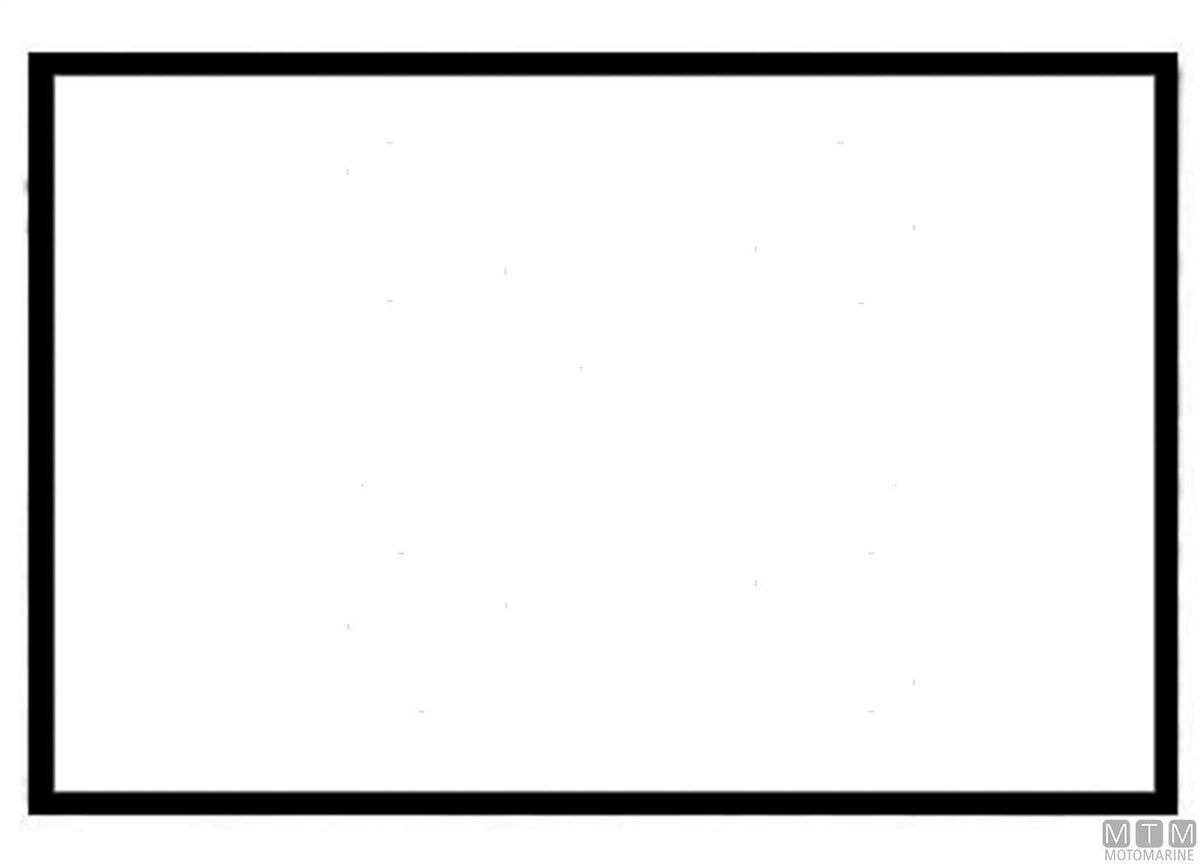 White signal flag 40x60 cm - original photo Motomarine Srl